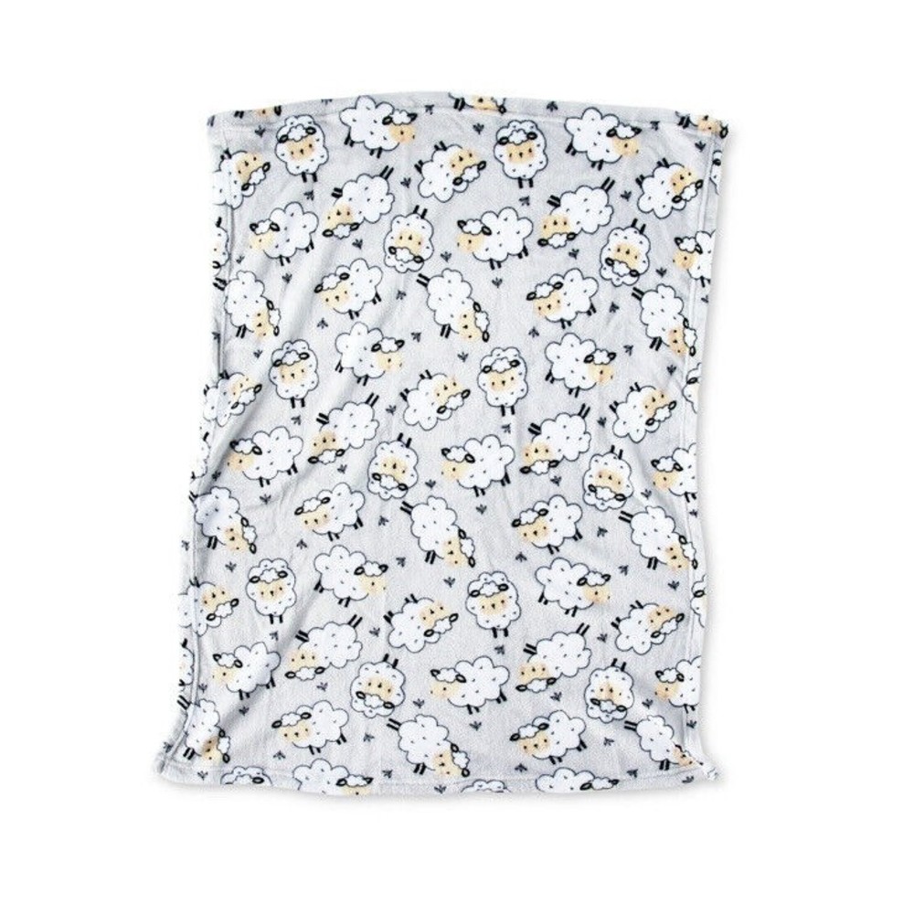 Parent’s Choice Walmart Grey White Sheep Lamb Plush Baby Blanket Unisex New